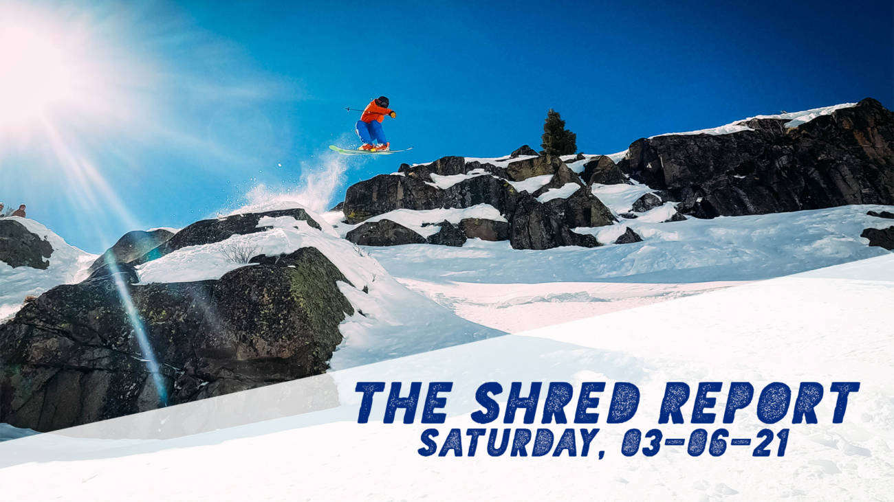 Alpine Meadows Shred Report from March 6, 2021 after a slight refresh of snow