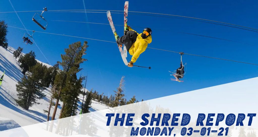 Tyler Curle hits the Squaw Valley terrain parks March 1, 2021