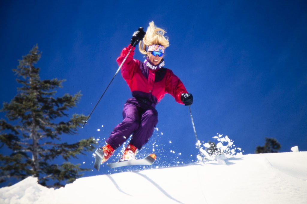 Susan Chappell skiing at Olympic Valley in the 1970s. Photo: Larry Prossor