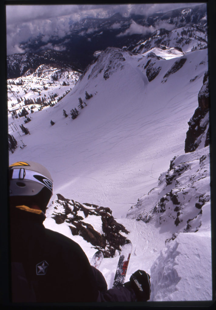 JT Holmes taking The Chimney from the top, mid-May 1995. Photo: Scott Gaffney
