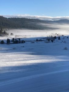 A view of the valley in the early morning