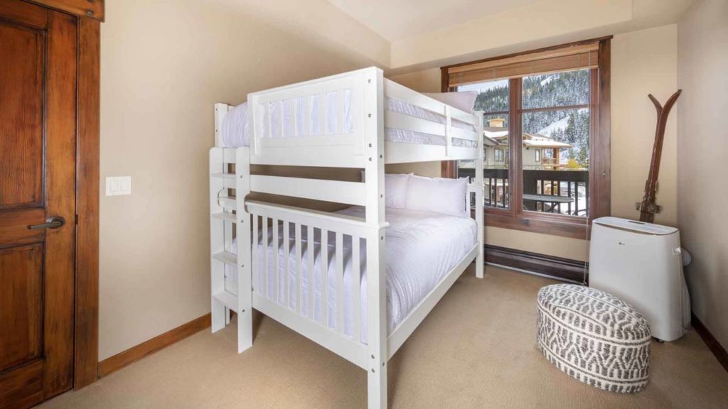 The Bunk Room in the Alpine Chateau Suite in The Village at Palisades Tahoe.
