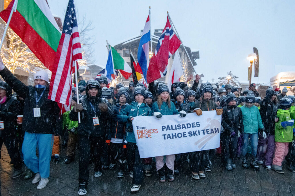 Ski Team athletes at the World Cup Kick Off Parade