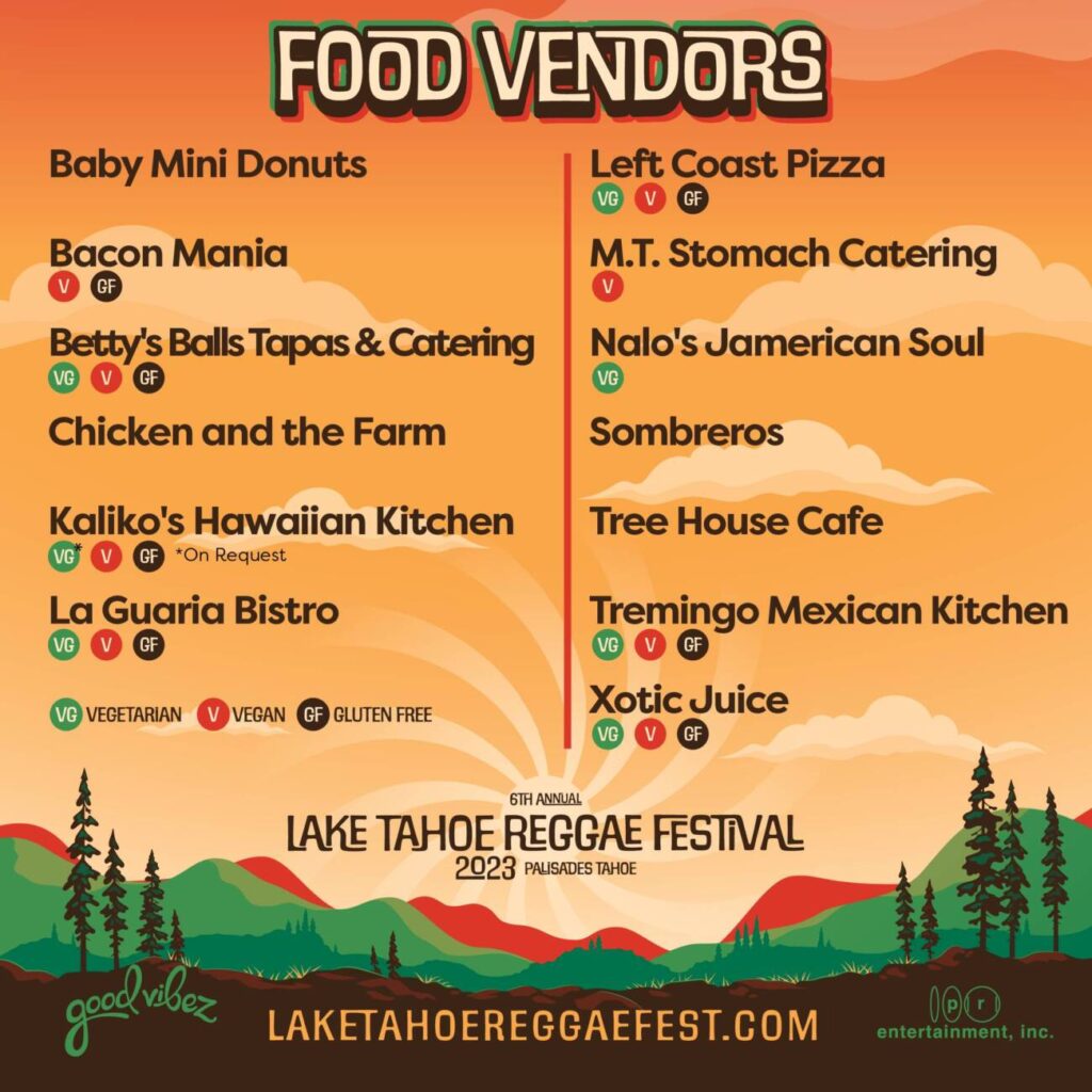 food vendors at Lake Tahoe reggae fest