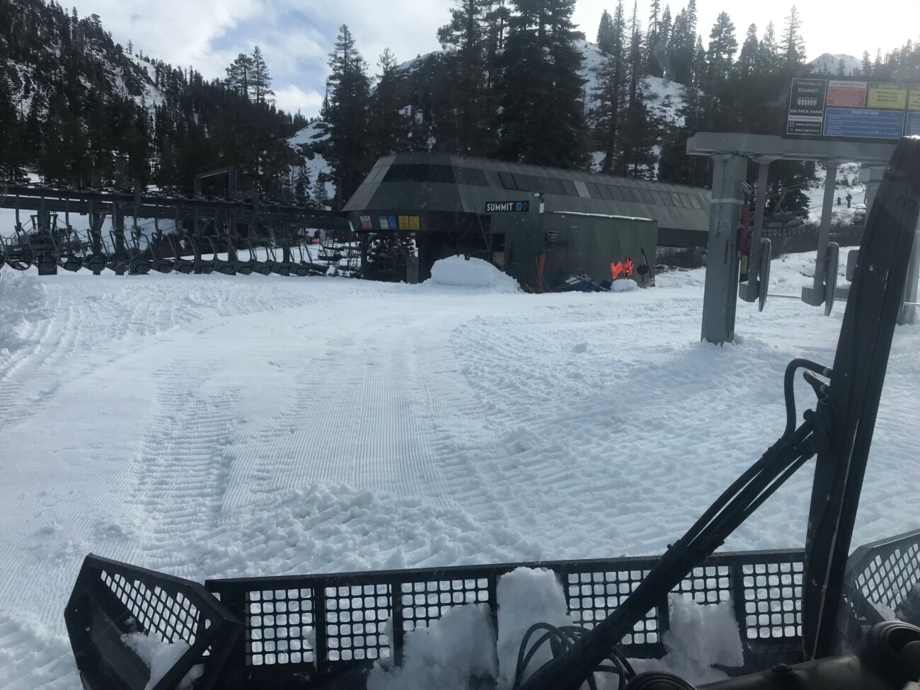 The bottom terminal of Summit Express chairlift.