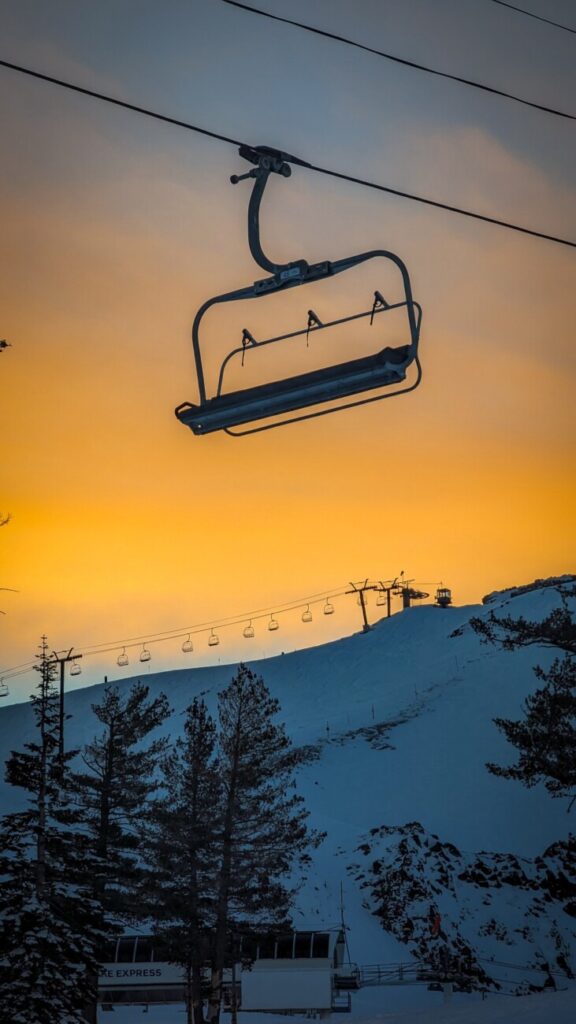 Chairlift at Sunset taken by Nick McMahon
