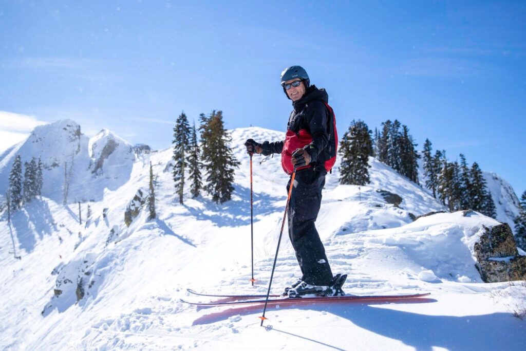 Gael Williams, a member of Palisades Tahoe Ski Patrol.