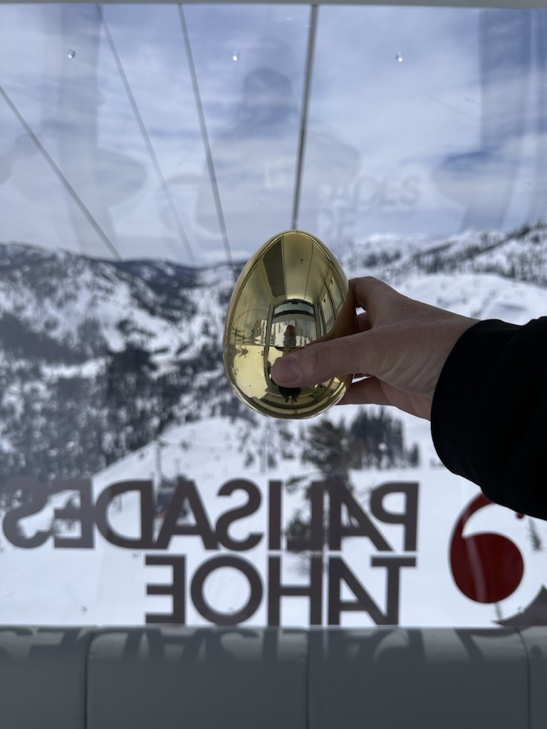 The Golden Egg used in the annual hunt at Palisades Tahoe.