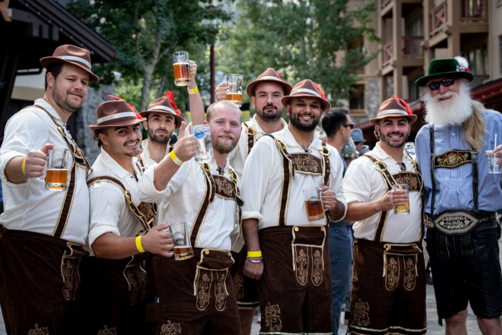 Group of guys enjoying Oktoberfest