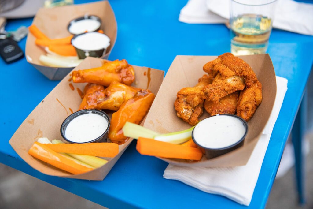 Chicken wings at Guitar Strings vs Chicken Wings