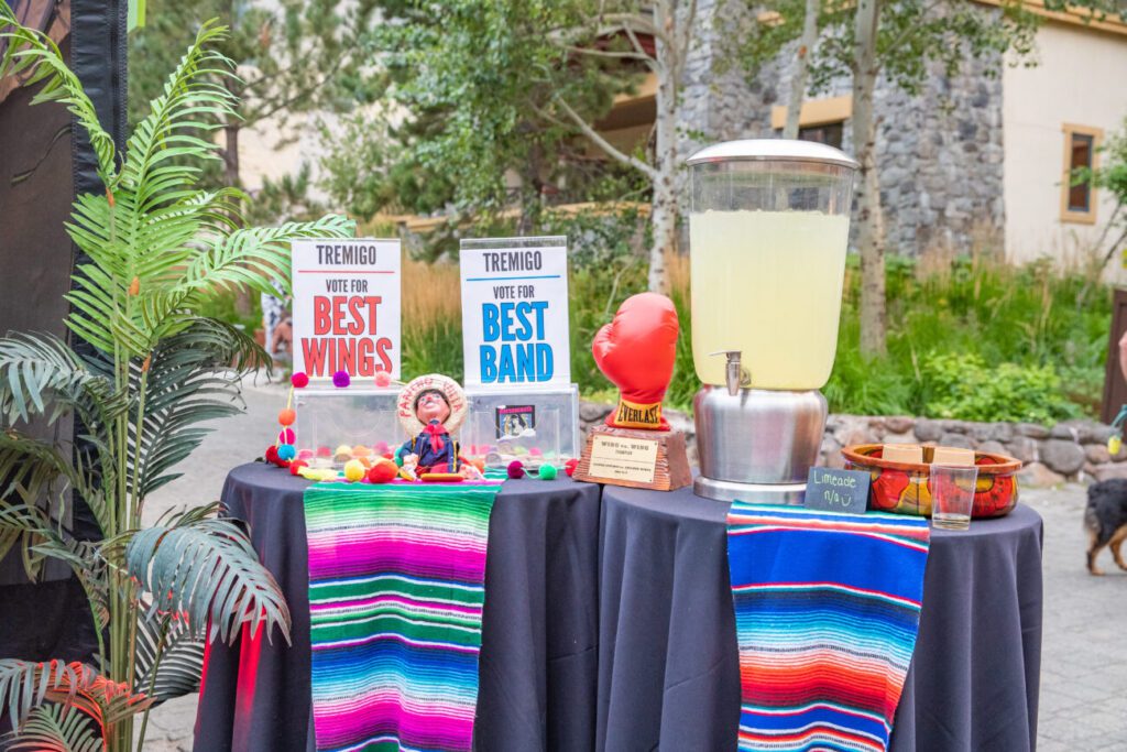 Voting station at Guitar Strings vs Chicken Wings