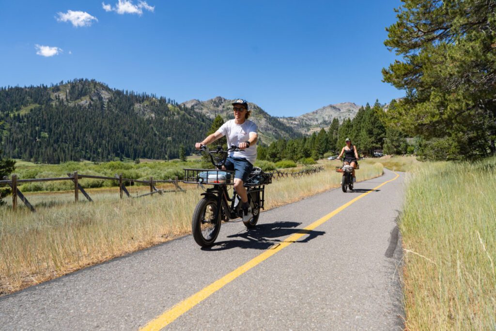 Connery Lundin biking through the Valley