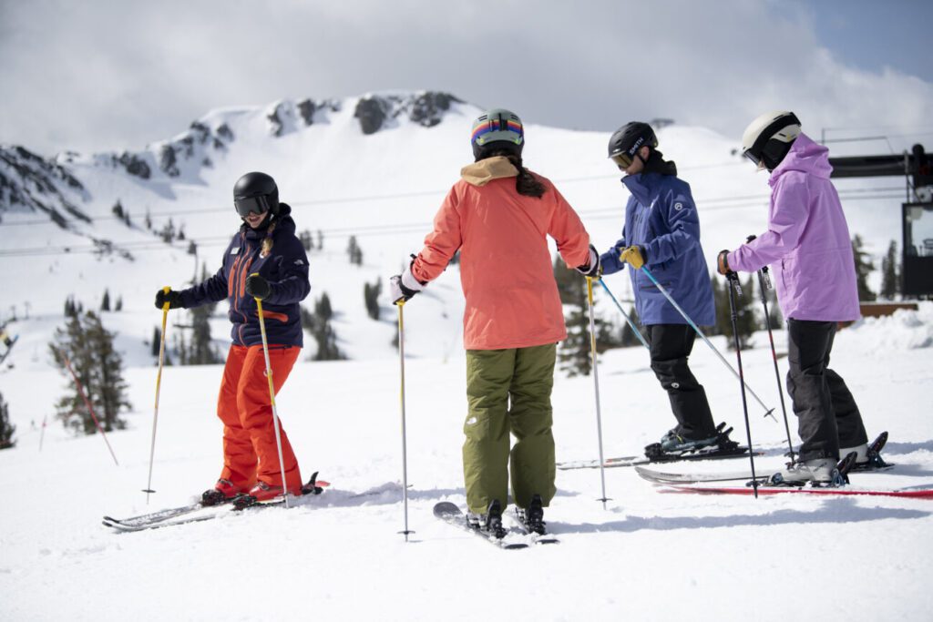 Ski group lesson at Palisades Tahoe