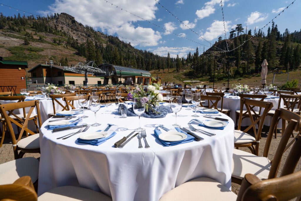 Table Setting at Alpine Lodge reception