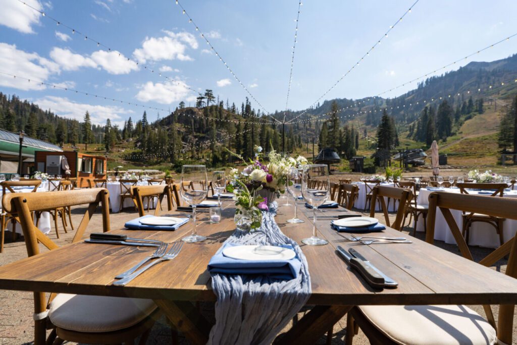Table Setting at Alpine Lodge reception