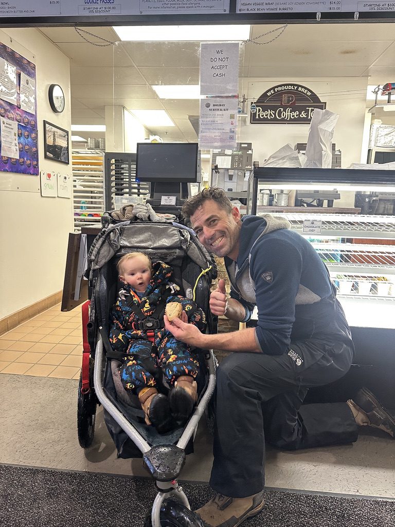 JT Holmes with his daughter Sloan