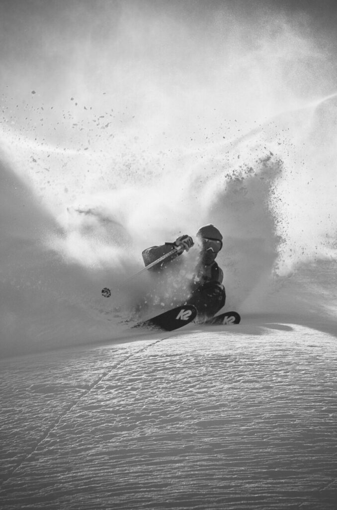 JT Holmes skiing in the Tahoe Donner backcountry