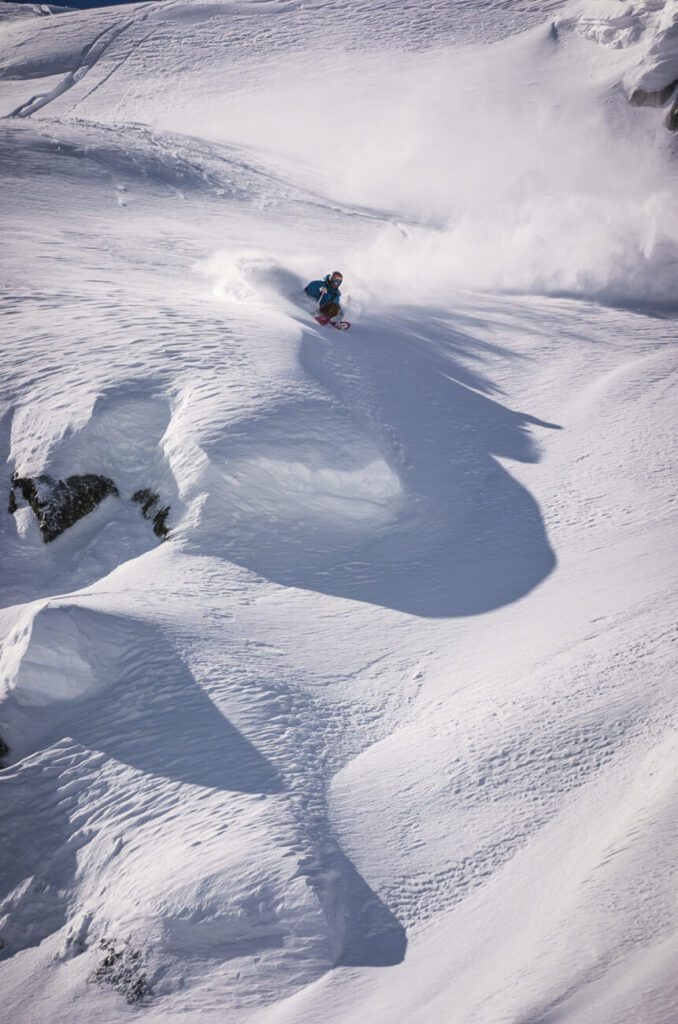 JT Holmes skiing in the Tahoe Donner backcountry