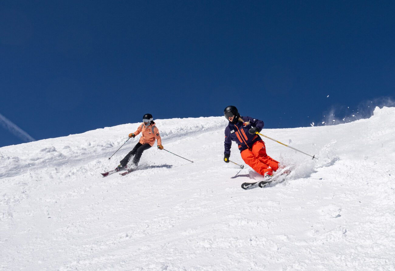Skier with Mountain Sports School instructor