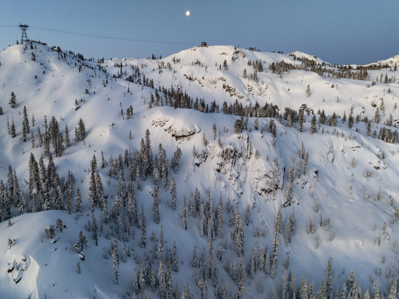 Silverado on a powder day