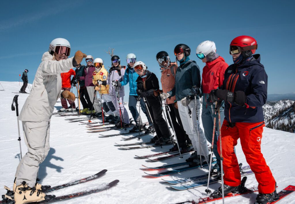 Amie coaching during her Signature Women of Winter Camp