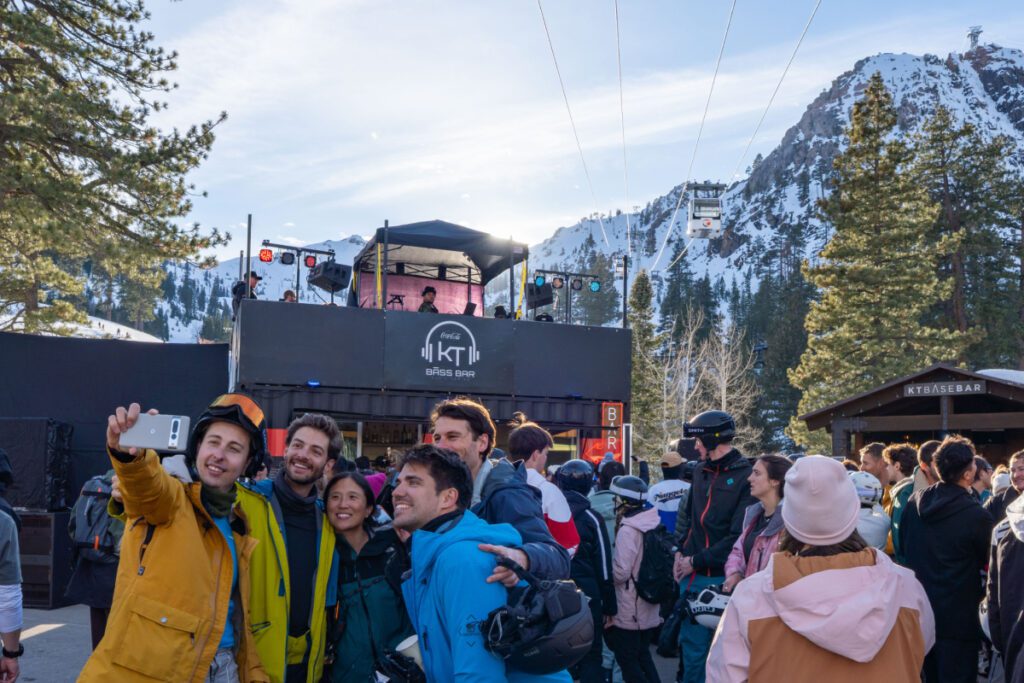 Group hanging out at KT Bass Bar