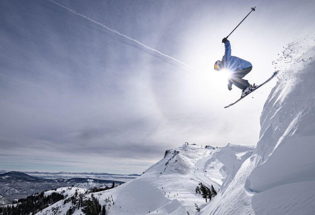 Michelle Parker skiing