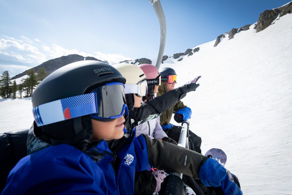Family riding up Siberia