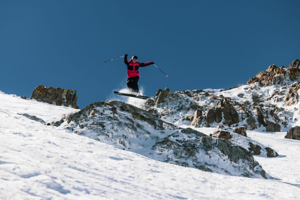 Isaac Kaufman hitting an air off a cliff