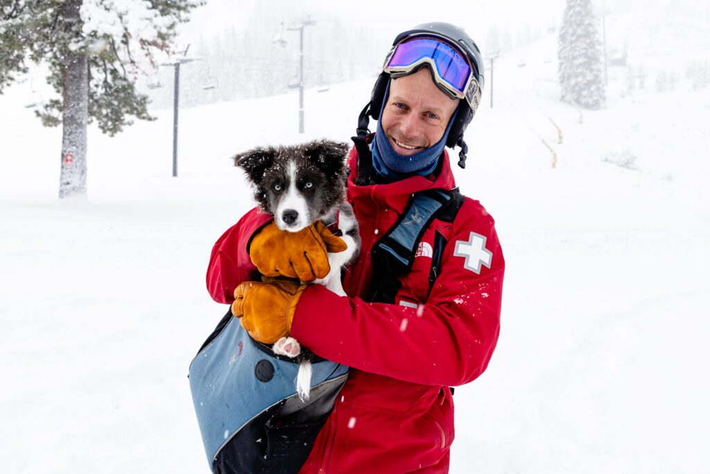 New patrol pup Charlie with his handler
