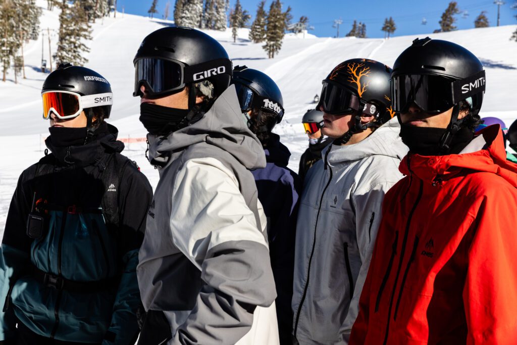 Pursuit crew looking of into the distance