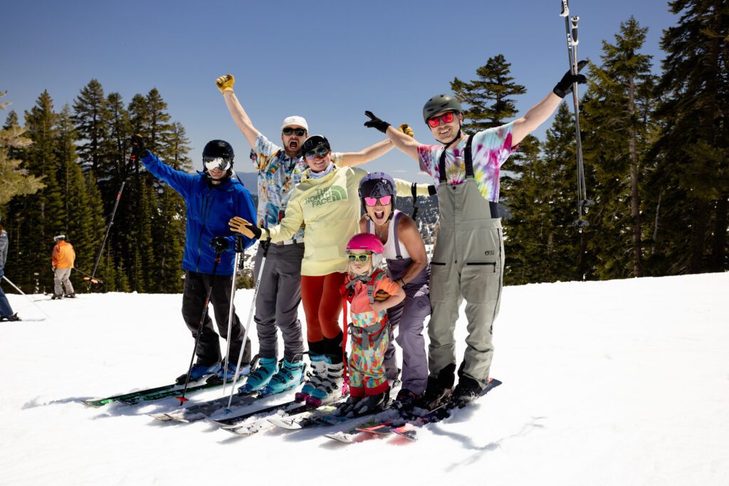 Spring Skiing family