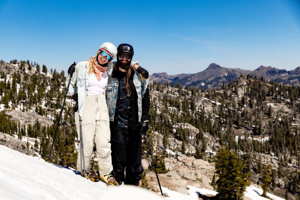 Amie and Todd spring skiing