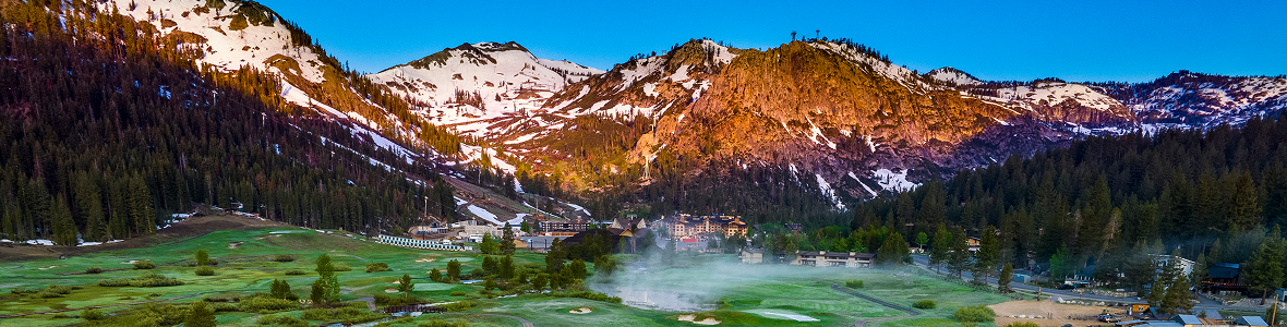 Spring scenic of Olympic Valley